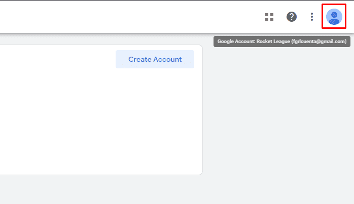 Selecting the correct google account for setting up an Google Tag Manager account